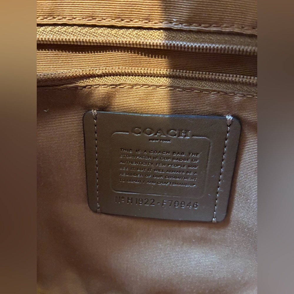 Coach  Saddle BrownLeather Rowan Boston Bag crossgrain - Picture 9 of 14